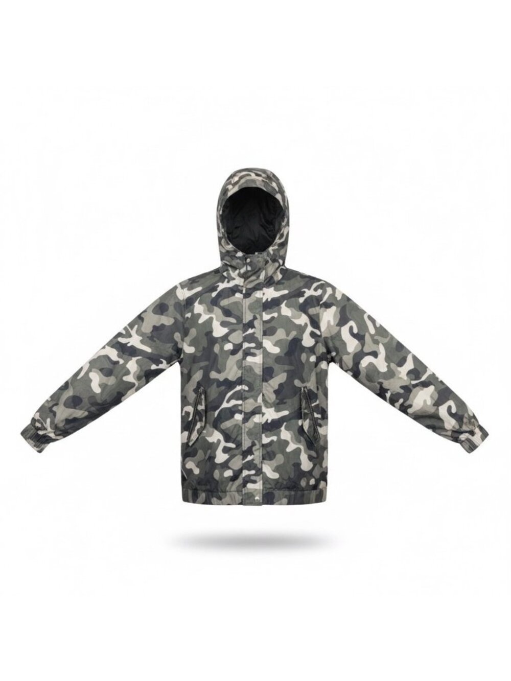 Ci Sono Mens Camouflage Hooded Windbreaker Jacket Waterproof Outerwear Size M